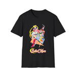 Celestial Guardian Unisex Softstyle T-Shirt, Cute Anime Graphic Tee, Casual Wear, Gift for Cosplay Fans, Summer Fashion, Moon Lover Gift