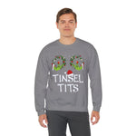 Grinch Hands Tinsel Tits Sweatshirt | Funny Christmas Holiday Sweater