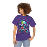 Game On Skull Tee for Gamers, Unisex Heavy Cotton T-Shirt, Gaming Apparel, Gift for Gamers, Halloween Shirt, Casual Wear