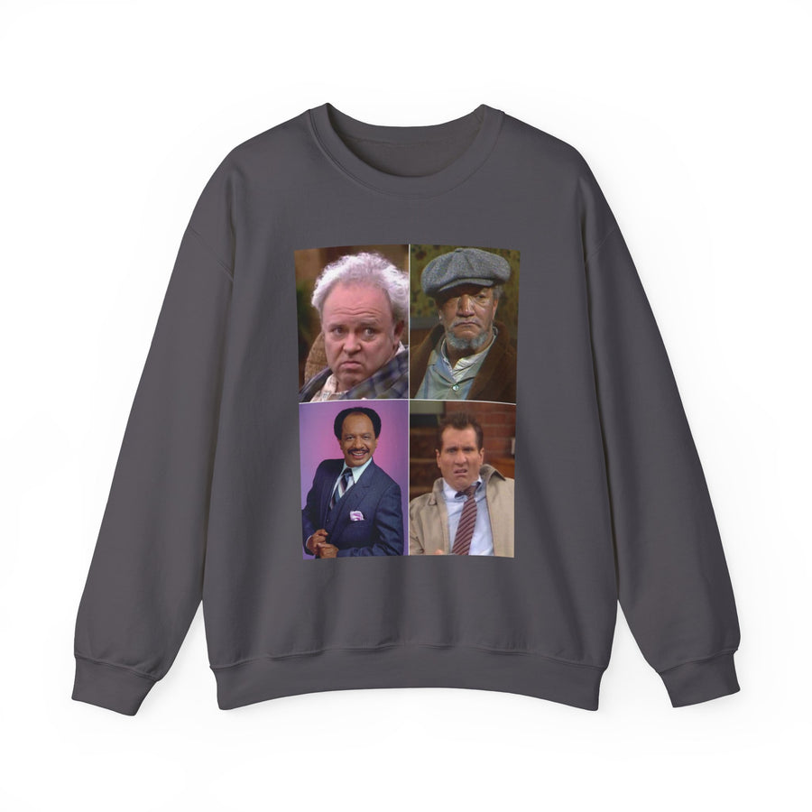 TV Icon Unisex Sweatshirt - Fred Sanford, George Jefferson, Ted Bundy, Archie Bunker Design