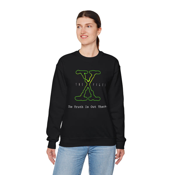 Alien Conspiracy Unisex Sweatshirt, X-Files Truth is Out There Top, Sci-Fi Crewneck Jumper, Paranormal Sweater, UFO Lover Gift