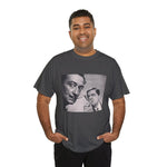 Funny Art Mashup Unisex Heavy Cotton Tee, Mr Bean and Salvador Dali Shirt, Gift for Art Lovers, Graphic Tee, Classic Tee, Artistic Tee,