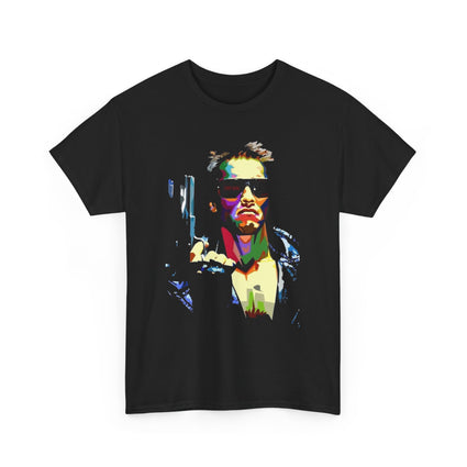 Terminator Movie Art Tee, Arnold Schwartznegger Shirt, Action Film Fan Apparel, Sci-fi Graphic Top, Movie Buff Gift