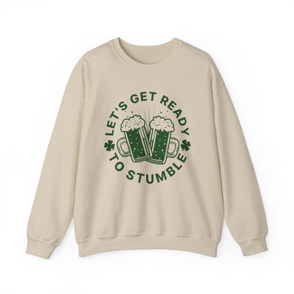 St Patricks day Lets get ready to stumble Sweatshirt, Funny Irish Gift, Unisex Hoodie, Shamrock Clover Jumper, St Paddys Day Apparel