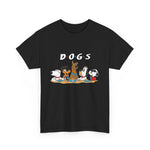 Dog Friends Unisex Tee, Dog Lovers Gift, Cute Animal Cartoon Shirt, Pet Owners Present, Funny Puppy Tshirt