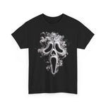 Smoky Ghostface Tee, Halloween Shirt, Spooky Graphic T-Shirt, Unisex Ghost Costume Top, Creepy Smoke Apparel, Horror Movie Lover Gift