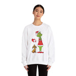 Grinch and Max Unisex Sweatshirt with Growing Heart Design