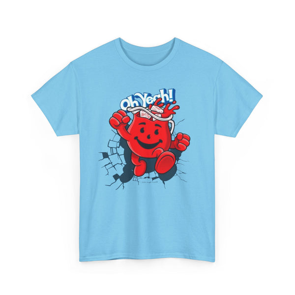Retro Kool Powder Drink Unisex Heavy Cotton Tee, Fun Graphic Tee, Summer Vibes, Party Shirt, Nostalgic Apparel, Gift for Teens