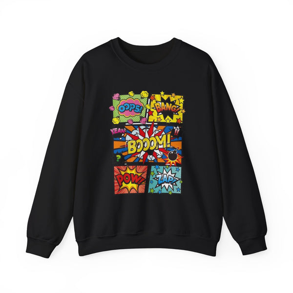 Comic Book Sweatshirt, Graphic Novel Pullover, Superhero Jumper, Geeky Crew Neck, Pop Art Sweater