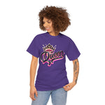 Queen Heavy Cotton Tee, Women's Graphic T-Shirt, King Crown Design, Cool Unisex Shirt, Royalty Inspired Top