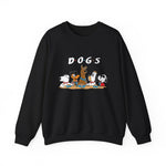 Dog Friends Cartoon Characters Sweatshirt, Cute Doggie BFFs Jumper, Fun Puppy Squad Pullover, Animal Lover Gift, Cozy Pet Owner Top