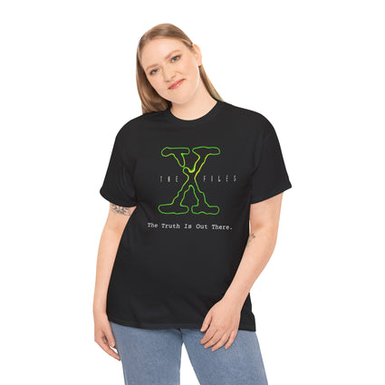 X-Files T-Shirt for True Crime Fans, UFO Enthusiasts, Paranormal Investigators - Aliens, Roswell, Mulder and Scully, Unisex Tee, Heavy