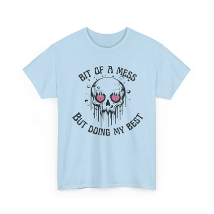 Graphic Tee, Bit of a Mess but Doing my Best, Funny T-Shirt, Unisex Shirt, Sarcastic Quote, Casual Tee, Gift for Her, Messy