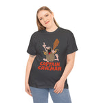 Captain Caveman Unisex Heavy Cotton Tee, Cartoon Shirt, Graphic Tee, Retro Apparel, Funny Gift, Casual Wear