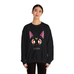 Luna Sailor Moon Cat Unisex Sweatshirt, Cute Anime Top, Magical Cat Sweatshirt , Kawaii Graphic Top, Cosplay Gift Shirt