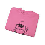 Kitty Sitting in a Tea Cup Kit-Tea Sweatshirt