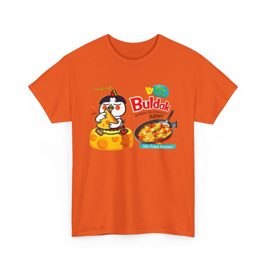 Buldak Spicy Cheese Ramen tee, Korean Food Lover Gift, Ramen Noodle Shirt, Foodie Graphic Tee, Spicy Food Apparel, Food Lover Gift, Ramen