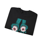 Quirky Monster Eyes Sweatshirt, Fun Graphic To[, Casual Wear, Gift for Friends, Halloween Shirt, Graphic Sweatshirt