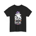 Halloween Ghost Tee, Bad and Boo-Jee Shirt, Unisex Graphic T-Shirt, Spooky Apparel for Halloween, Fun Casual Wear, Gift for Halloween Lovers
