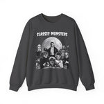 Classic Monsters Sweatshirt, Halloween Crewneck, Vintage Horror Sweater, Retro Monster Pullover, Gothic Sweatshirt