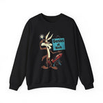 Genius at Work Sweatshirt, Wile E Coyote Inspired, Looney Tunes, Cartoon, Funny Animal, Crewneck Jumper