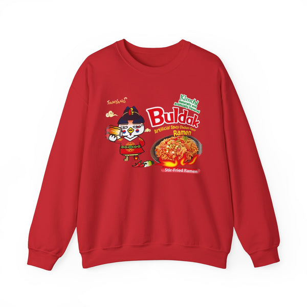 Buldak Spicy Kimchee Ramen Sweatshirt, Korean Ramen Crewneck, Spicy Food Pullover, Ramen Lover Gift, K-Food Jumper, Foodie Top