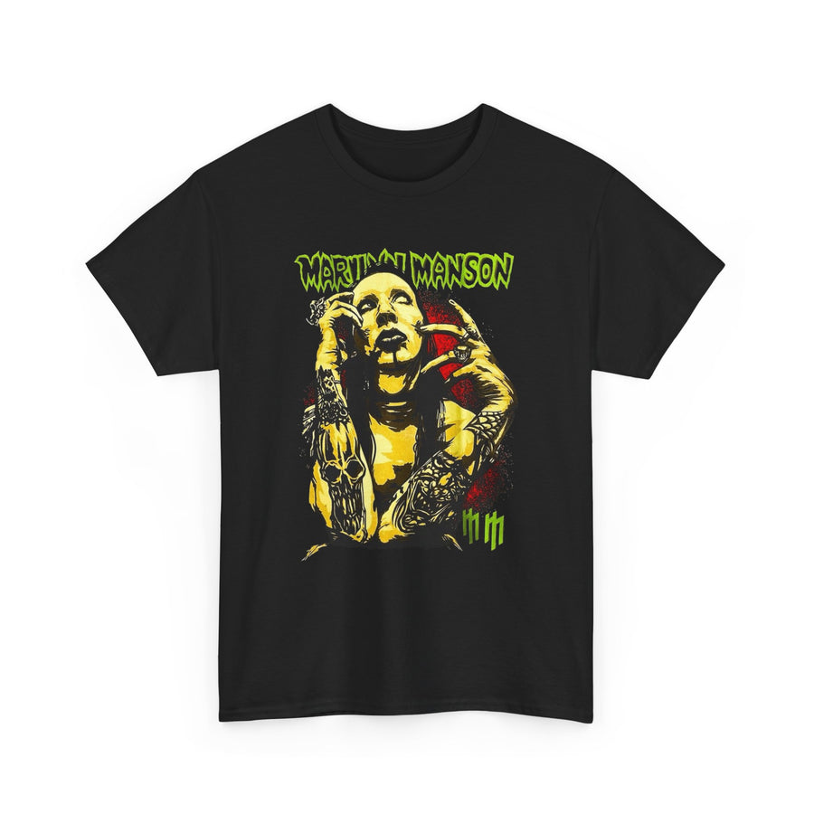 Marilyn Manson Unisex Tee, Band Music Shirt, Rock Concert Apparel, Goth Metal Fan Gift, Heavy Cotton T-Shirt
