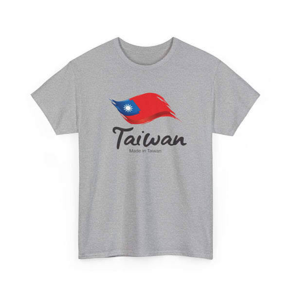 Taiwan Flag Tee, Unisex Heavy Cotton T-Shirt, Casual Wear, Travel Shirt, Gift for Tourists, National Pride Clothing, Summer Style