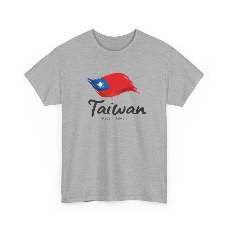 Taiwan Flag Tee, Unisex Heavy Cotton T-Shirt, Casual Wear, Travel Shirt, Gift for Tourists, National Pride Clothing, Summer Style