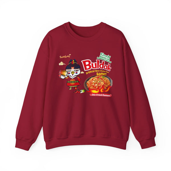 Buldak Spicy Kimchee Ramen Sweatshirt, Korean Ramen Crewneck, Spicy Food Pullover, Ramen Lover Gift, K-Food Jumper, Foodie Top