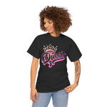 Queen Heavy Cotton Tee, Women's Graphic T-Shirt, King Crown Design, Cool Unisex Shirt, Royalty Inspired Top