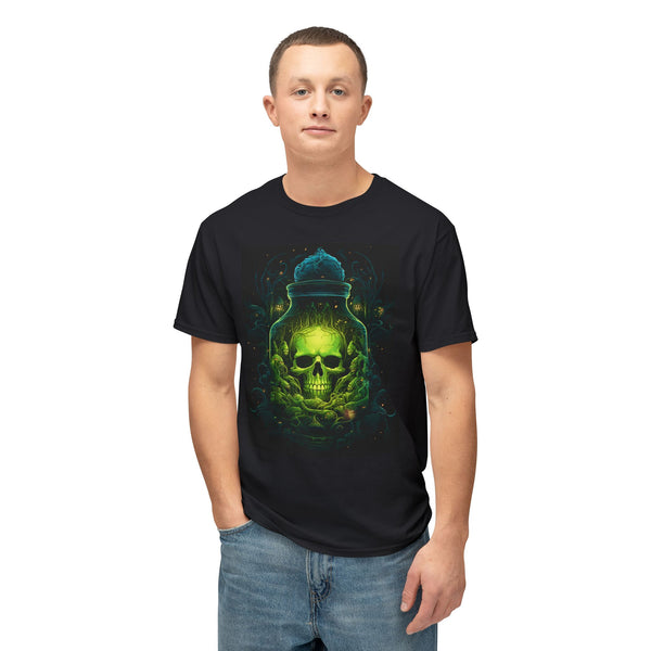 Violet and Neon Green Sinister Skull T-shirt