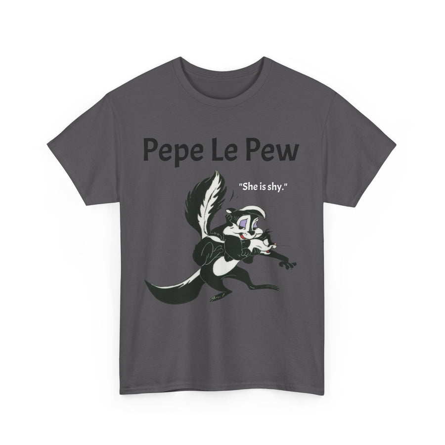 Pepe Le Pew Unisex Heavy Cotton Tee - Fun Cartoon T-Shirt for Fans, Comfy Graphic Shirt, Gift for Animation Lovers, Casual Wear, Unique