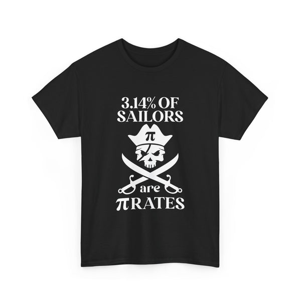 Pirate Humor Tee - 3.14% of Sailors are Pirates, Funny Shirt, Nautical Gift, Math Lover Tee, Unique Halloween Costume