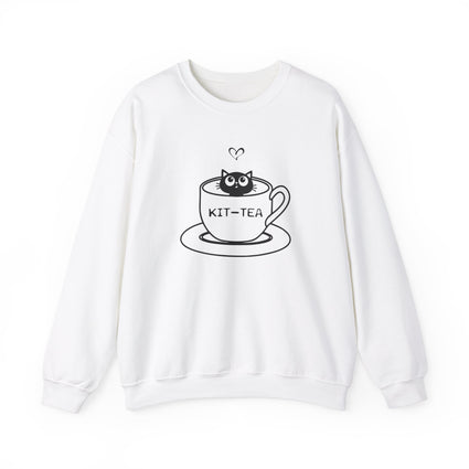 Kitty Sitting in a Tea Cup Kit-Tea Sweatshirt