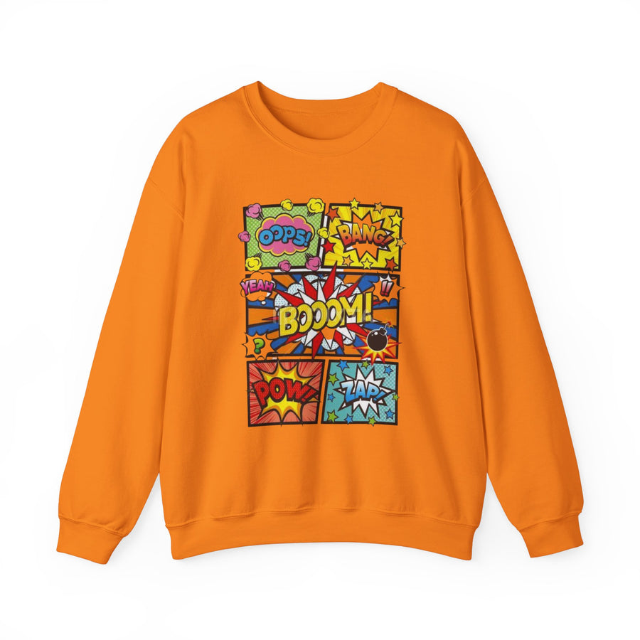 Comic Book Sweatshirt, Graphic Novel Pullover, Superhero Jumper, Geeky Crew Neck, Pop Art Sweater