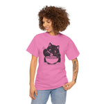 Cute Black Cat Eating Ramen T-Shirt, Cat Lover Tee, Funny Cat Shirt, Kawaii Kitty Top, Unisex Graphic Tee