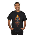 Harley Davidson Flame Skull Tee - Unisex Heavy Cotton Shirt, Biker Gift, Casual Wear, Motorcycle Apparel, Unique Graphic Tee