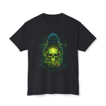 Violet and Neon Green Sinister Skull T-shirt