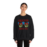 Calm Your Tinsel Tits Sweatshirt | Funny Holiday Slogan Christmas Sweater