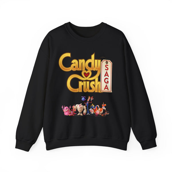 Candy Crush Front and Back Design Sweatshirt, Colorful Jumper, Fun Pullover, Sweet Treat Apparel, Cozy Top