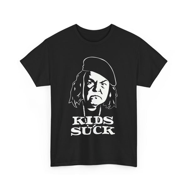 Kids Suck Graphic Tee, Funny Unisex Tee, Casual Wear, Gifts for Parents, Birthday Gift, Humor Shirt, Black Cotton Tee