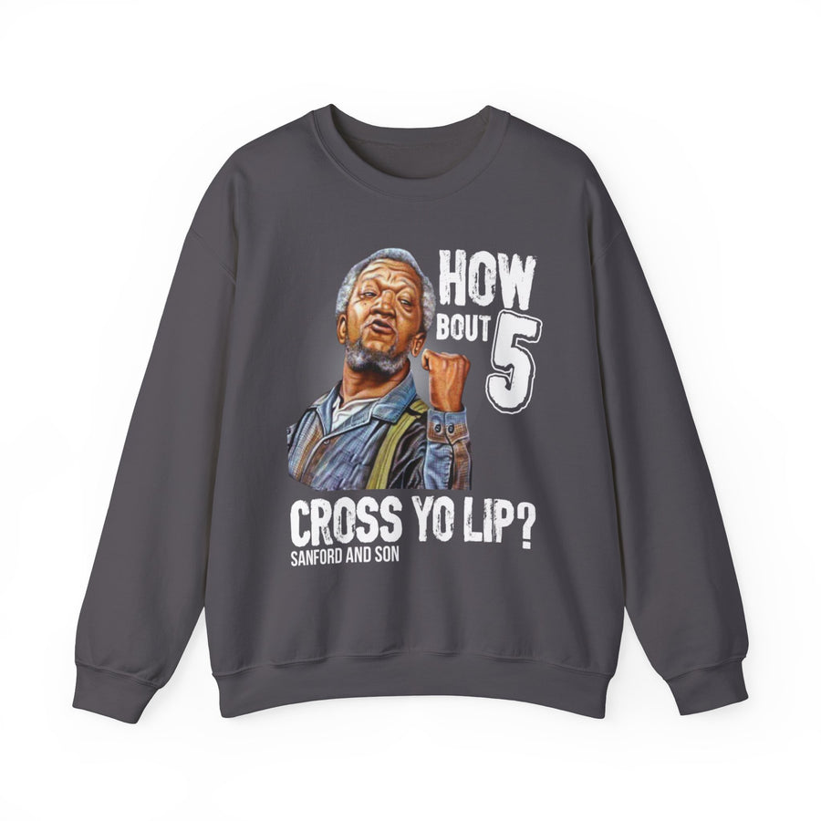 Heavy Blend Crewneck Sweatshirt - Sanford and Son Five Across Yo Face Quote Design