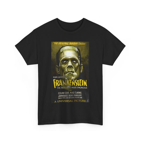 Frankenstein Movie Poster Unisex Tee, Halloween Shirt, Classic Monster Film Tshirt, Horror Fan Gift, Vintage Scary Movie Top