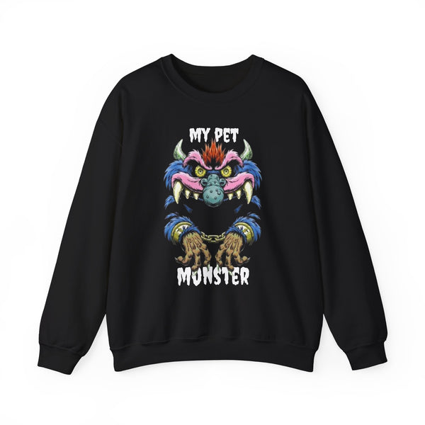 My Pet Monster Sweatshirt, Cute Monster Design, Cozy Crewneck Jumper for Animal Lovers, Funny Graphic Sweater, Gift for Pet Owners