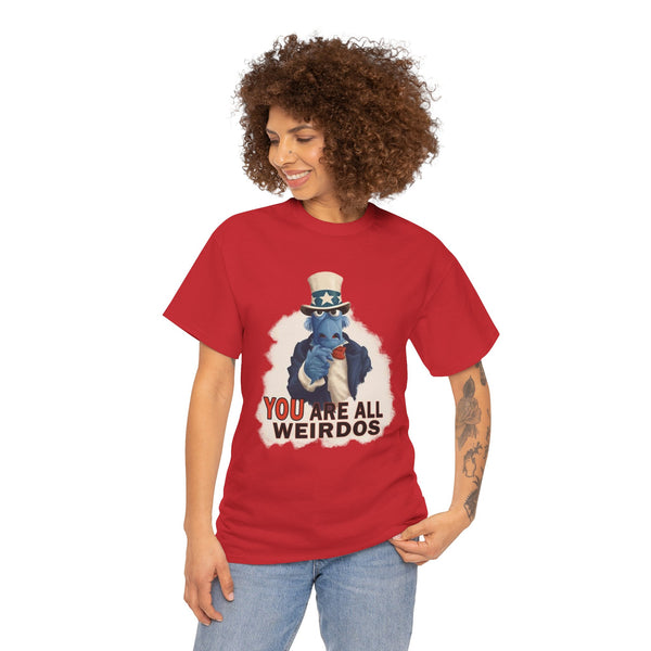 Uncle Sam the Eagle Muppet Weirdo Tee Shirt, Patriotic Graphic Tee, American Flag Shirt, Fourth of July Shirt, Independence Day Gift, Funny