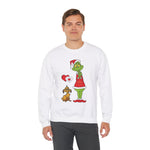 Grinch and Max Unisex Sweatshirt with Growing Heart Design