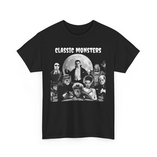 Classic Monsters Unisex Tee, Original Gangsters Monsters, Monster Movie Fan Shirt, Horror Movie Lover Gift, Goth Tee, Vintage Style Shirt