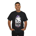 Halloween Ghost Tee, Bad and Boo-Jee Shirt, Unisex Graphic T-Shirt, Spooky Apparel for Halloween, Fun Casual Wear, Gift for Halloween Lovers