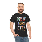 New York City Unisex Heavy Cotton Tee, NYC Skyline T-Shirt, Empire State Building Shirt, Tourist Gift, Travel Top, Gift for New Yorkers